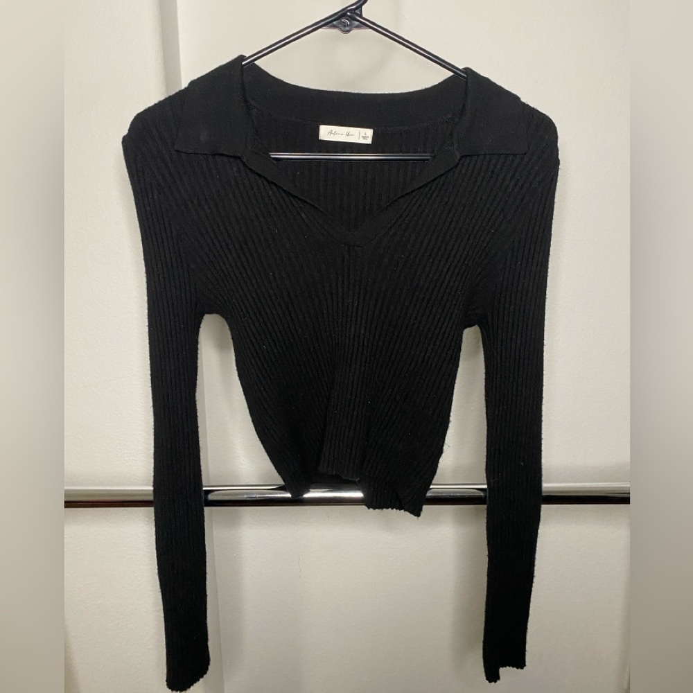 Active USA Notched Collar Rib Sweater - SW13185 (L)
